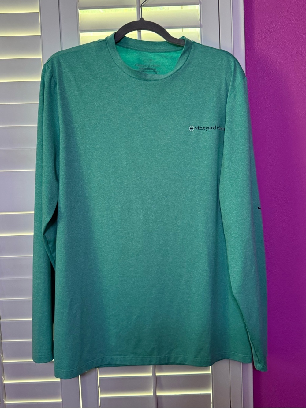 Vineyard Vines Men’s Long-Sleeve Crew in Teal